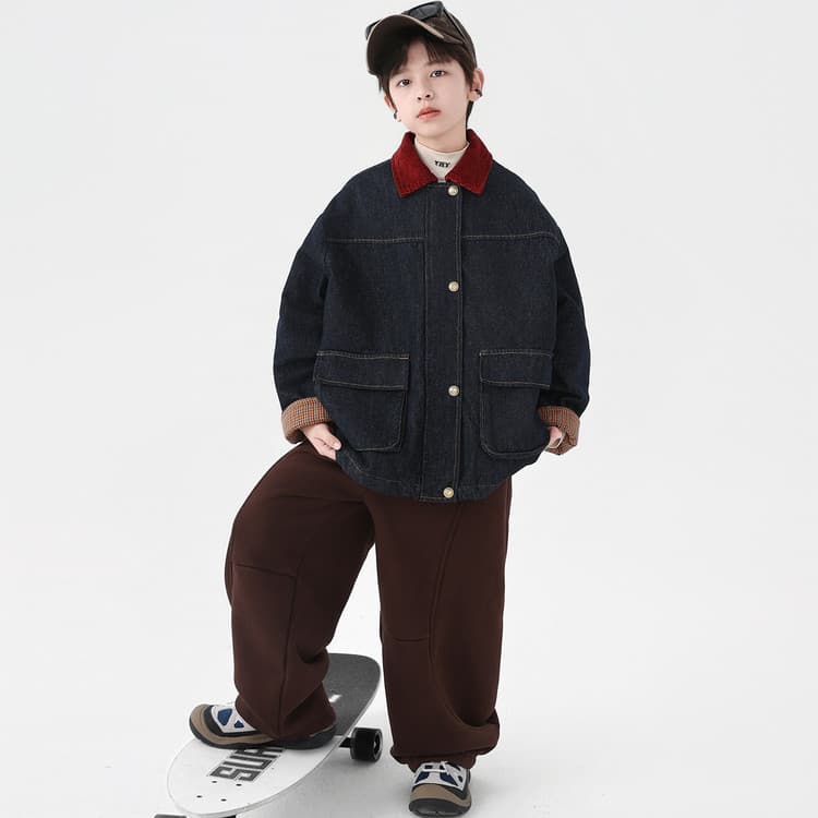 BOBBY ABLEY Деним Куртка (Версия из Смешанного Хлопкового Волокна) Детские Топы - изображение 5