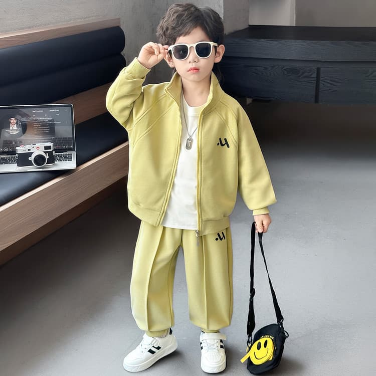 BOBBY ABLEY Зеленый желтый Kids Повседневные спортивные костюмы Наборы - изображение 5