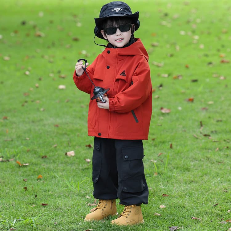 BOBBY ABLEY Красный 3-в-1 (Пальто+Подкладка) Kids Туристическая одежда - изображение 6