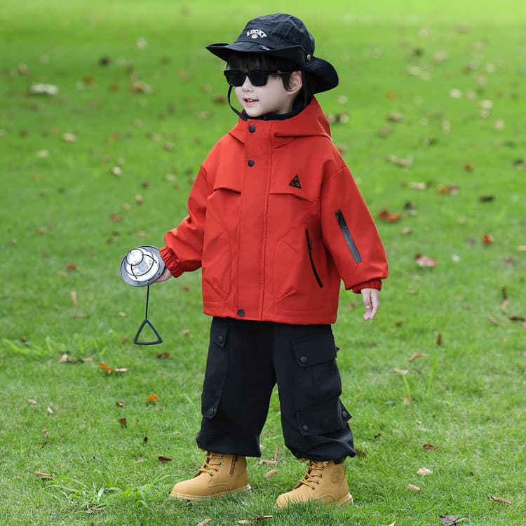 BOBBY ABLEY Красный 3-в-1 (Пальто+Подкладка) Kids Туристическая одежда - изображение 5