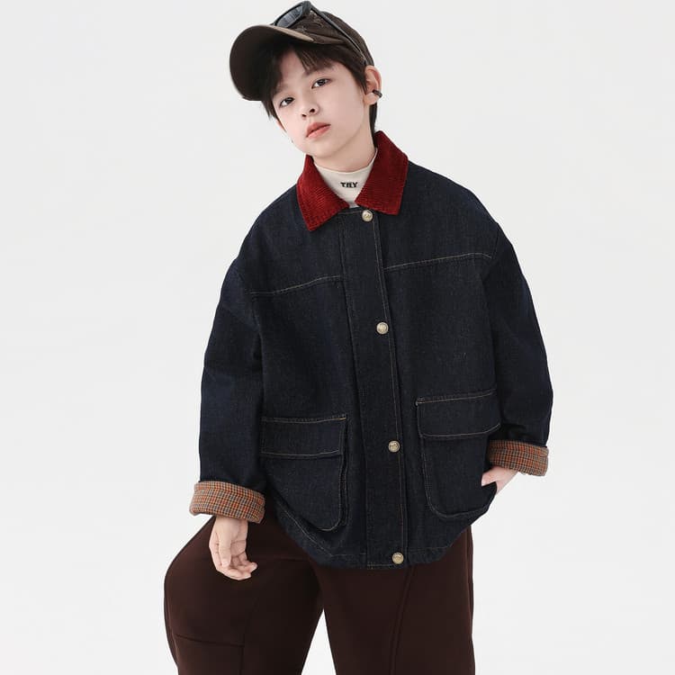 BOBBY ABLEY Деним Куртка (Версия из Смешанного Хлопкового Волокна) Детские Топы - изображение 4