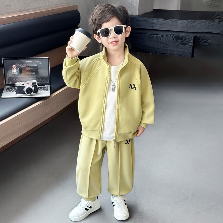 BOBBY ABLEY Зеленый желтый Kids Повседневные спортивные костюмы Наборы - изображение 4
