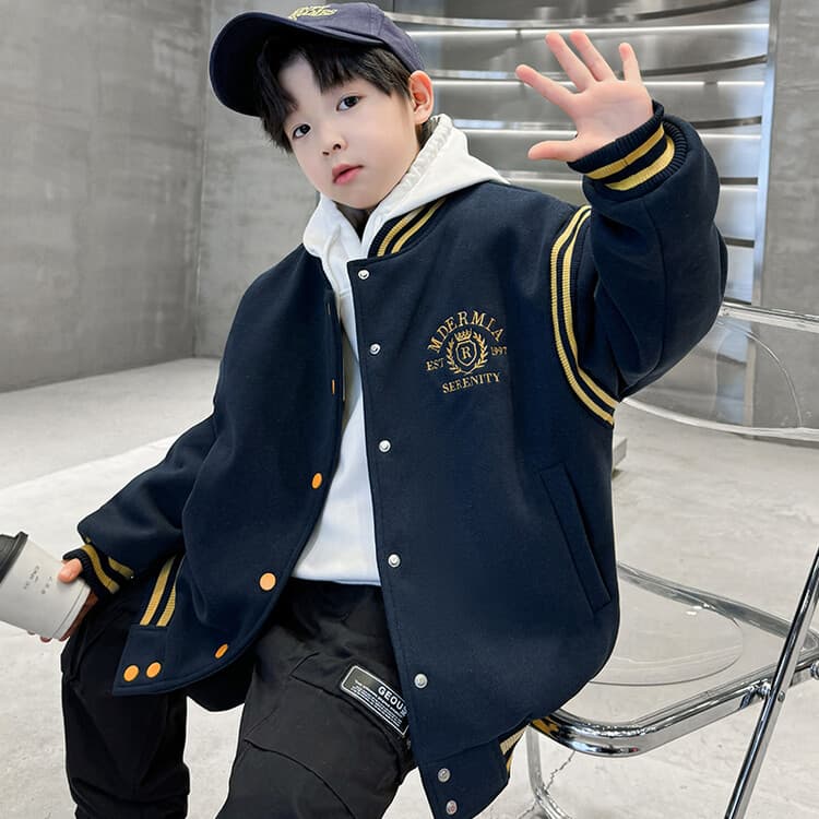 BOBBY ABLEY Темно-синий (с флисовой подкладкой) Kids Бейсбольные куртки - изображение 2