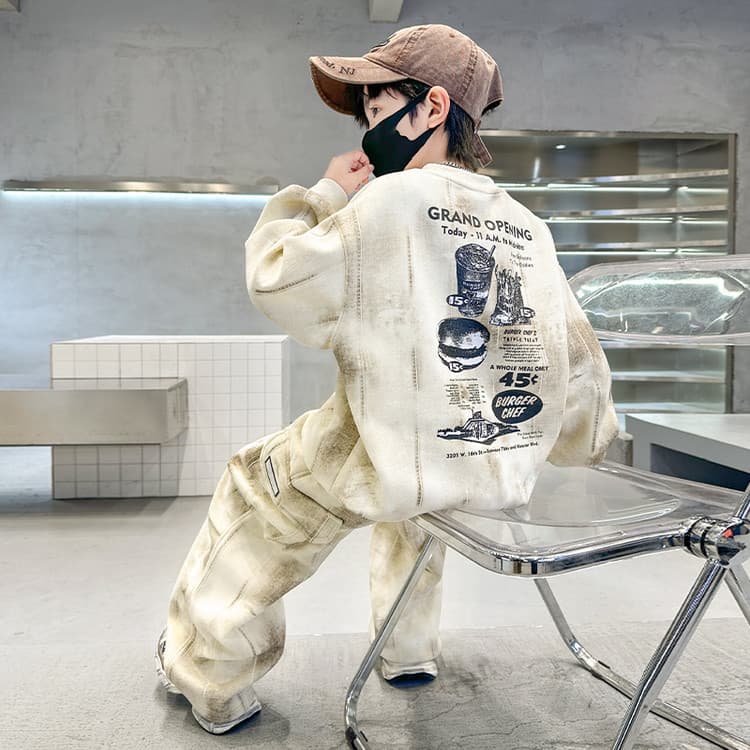 BOBBY ABLEY Бежево-серый Kids Повседневные спортивные костюмы Наборы - изображение 4