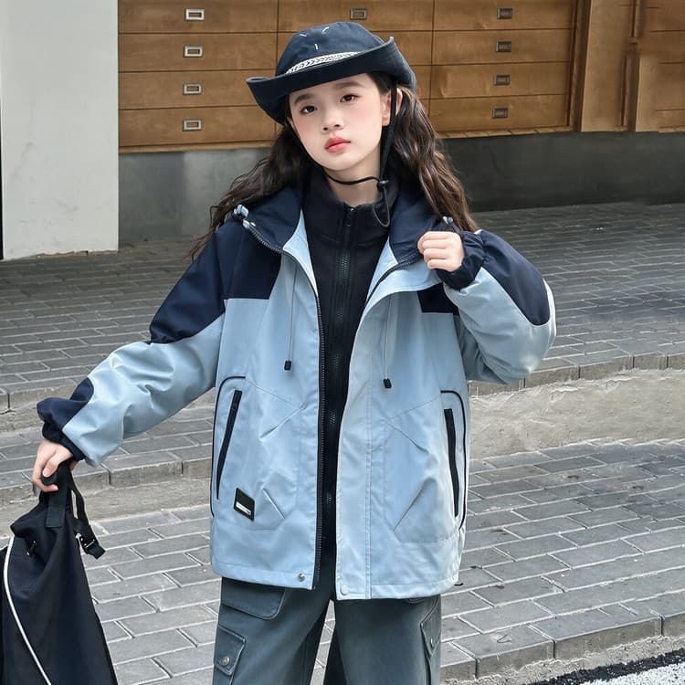BOBBY ABLEY Синий 3-в-1 (Пуховик + Подкладка) Детская Туристическая Одежда - изображение 5