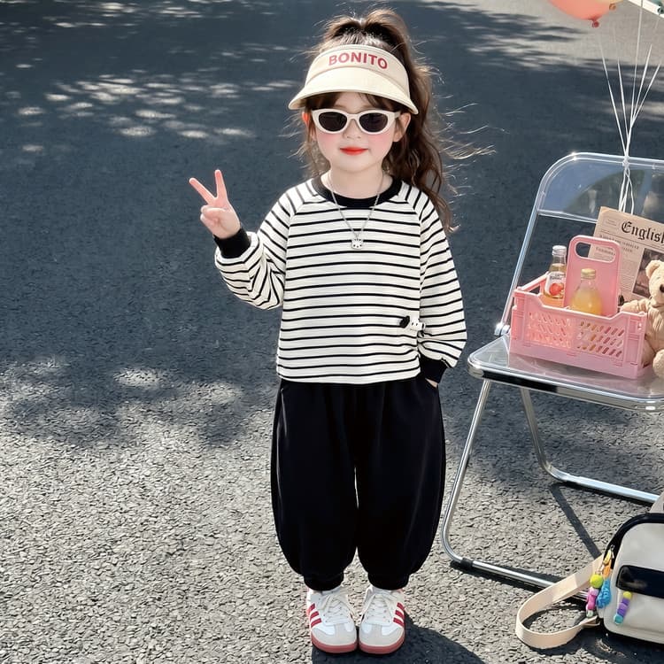 BOBBY ABLEY Полосы Набор волшебных цветов Точно по размеру Kids Повседневные спортивные костюмы Наборы - изображение 7