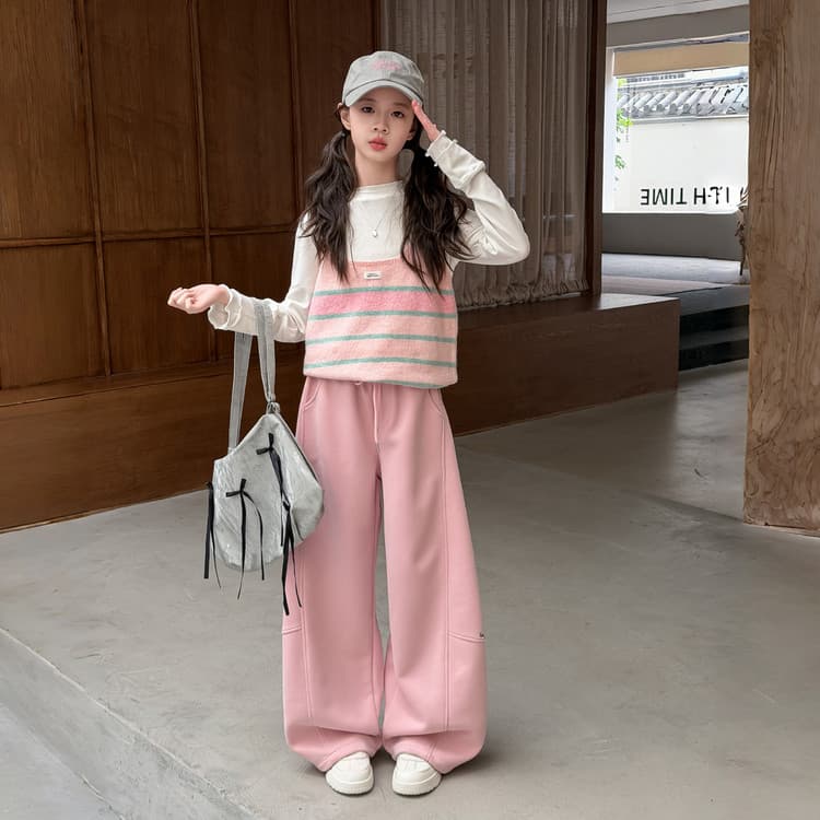 BOBBY ABLEY Полосы Майка Двухкомпонентный Набор Волшебных Цветов Kids Повседневный Спортивный Костюм Наборы - изображение 4