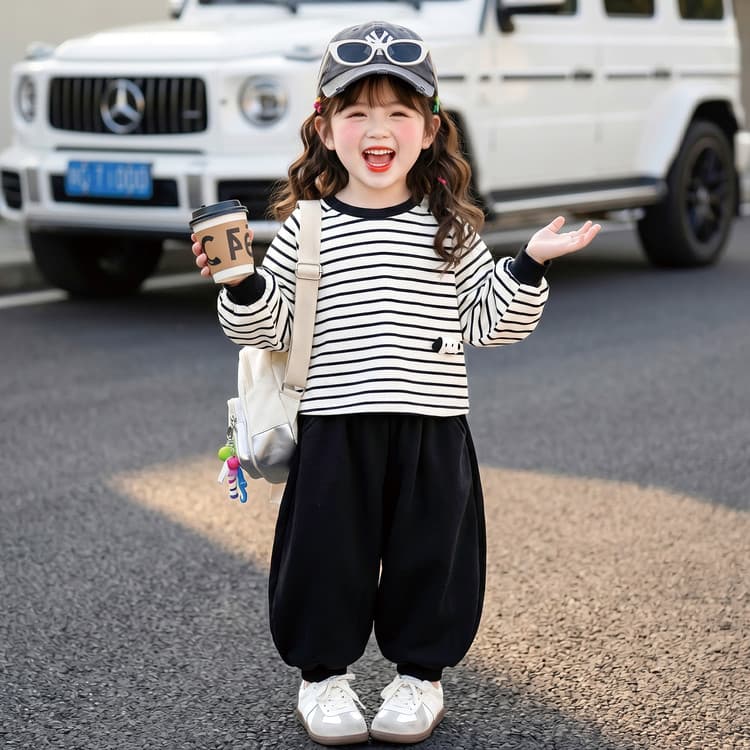 BOBBY ABLEY Полосы Набор волшебных цветов Точно по размеру Kids Повседневные спортивные костюмы Наборы - изображение 4