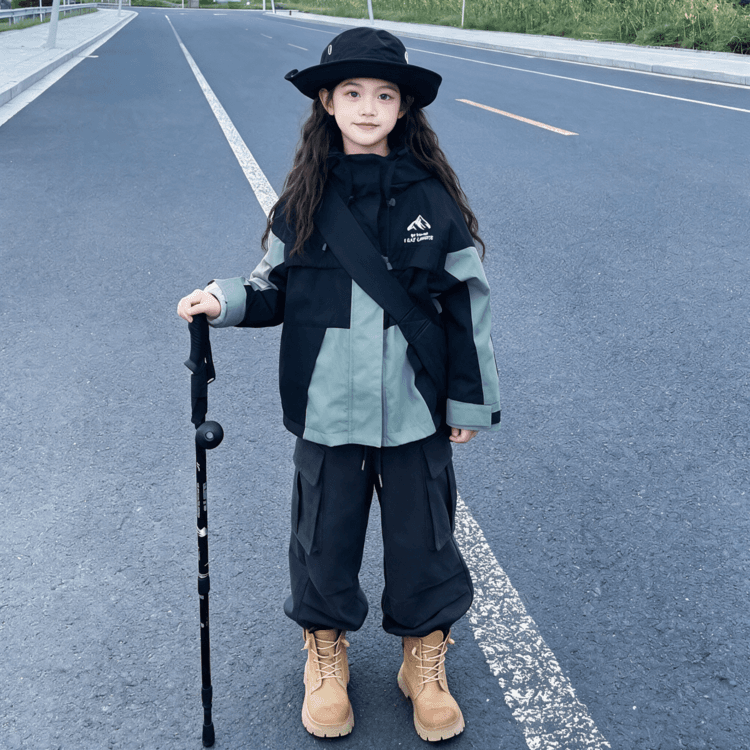 BOBBY ABLEY Черный 3-в-1 (Пальто+Подкладка) Kids Туристическая одежда - изображение 5