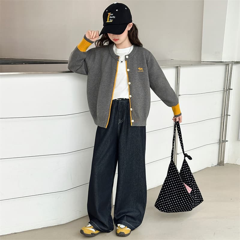 BOBBY ABLEY Серый Кардиган Свитер Kids Свитеры - изображение 3