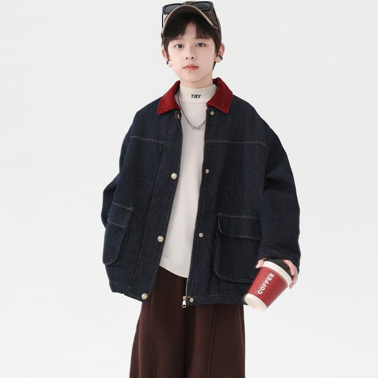 BOBBY ABLEY Деним Куртка (Версия из Смешанного Хлопкового Волокна) Детские Топы - изображение 3