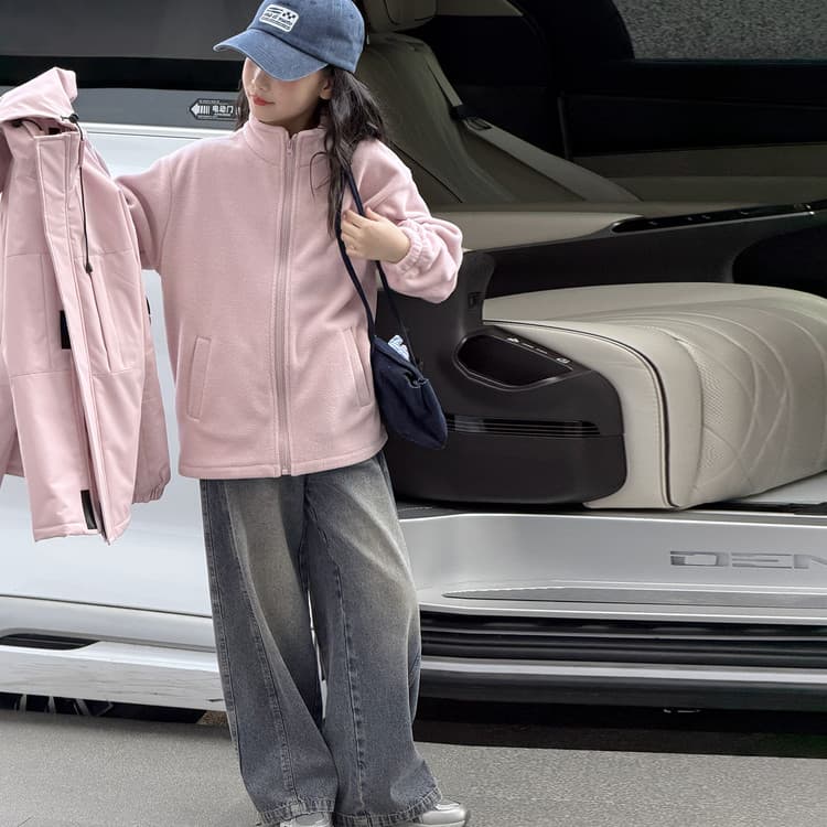 BOBBY ABLEY Розовый 3-в-1 (Пальто+Подкладка) Kids Туристическая одежда - изображение 2