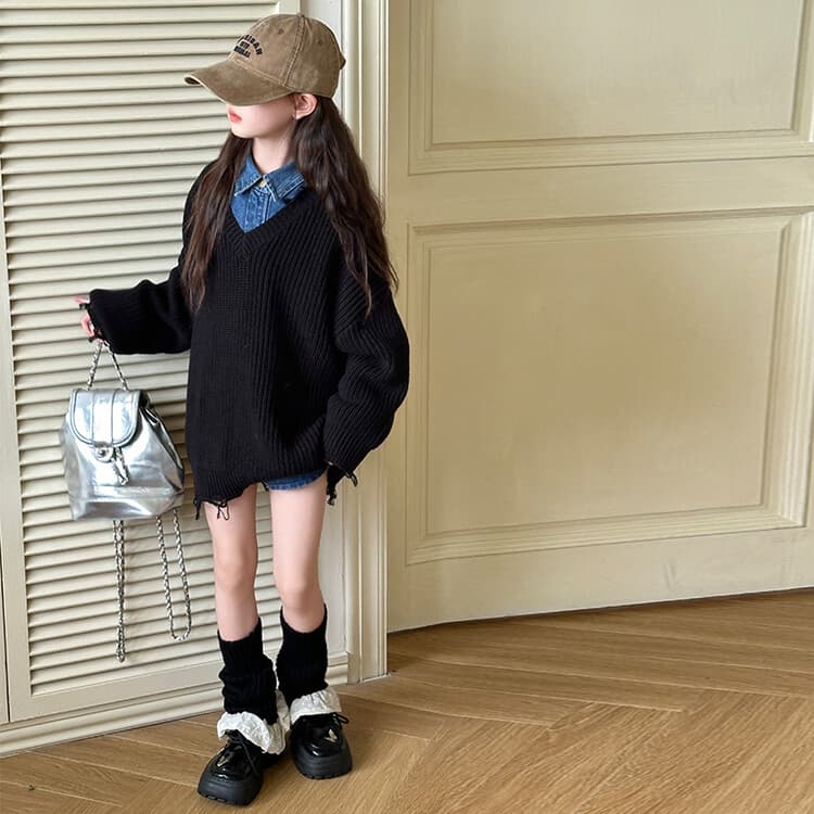 BOBBY ABLEY Волшебный Цветочный Комплект (Корейский стиль Свитер + Джинсовая Рубашка) Kids Повседневные Спортивные Костюмы Комплекты - изображение 3