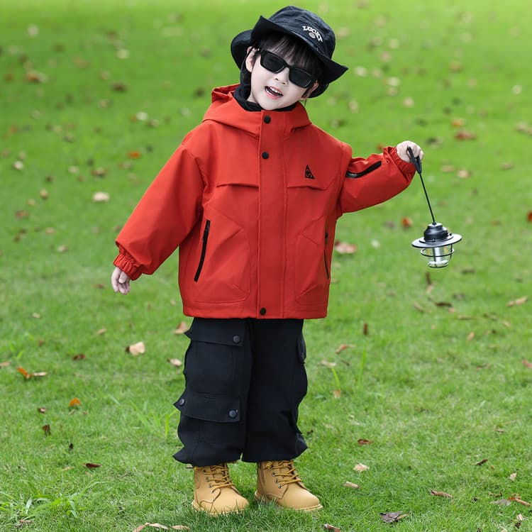 BOBBY ABLEY Красный 3-в-1 (Пальто+Подкладка) Kids Туристическая одежда - изображение 2
