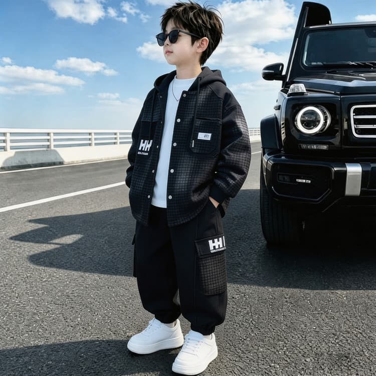 BOBBY ABLEY Черный (Одежда Комплекты) Kids Повседневные Спортивные Костюмы Комплекты - изображение 6