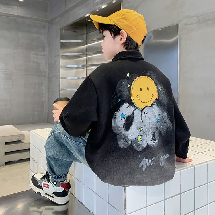 BOBBY ABLEY Выцветший черный Kids Толстовки - изображение 6