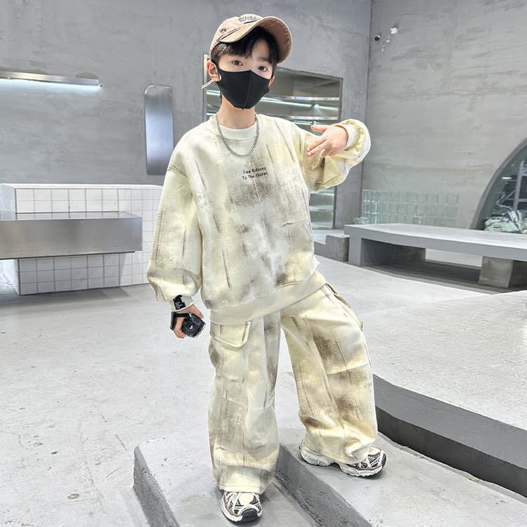 BOBBY ABLEY Бежево-серый Kids Повседневные спортивные костюмы Наборы - изображение 5