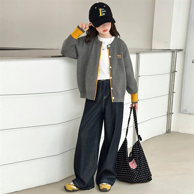 BOBBY ABLEY Серый Кардиган Свитер Kids Свитеры - изображение 2