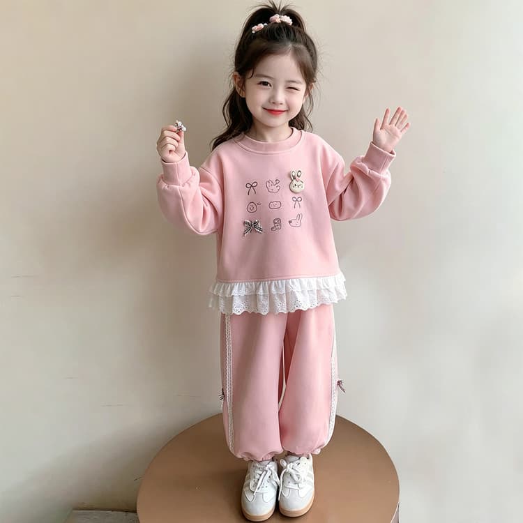 BOBBY ABLEY Розовый Kids Повседневные спортивные костюмы Наборы - изображение 5