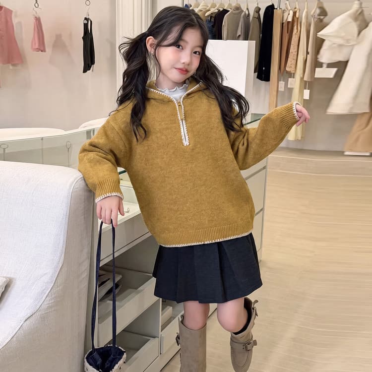BOBBY ABLEY Имбирно-желтый С капюшоном Свитер Kids Свитеры - изображение 5