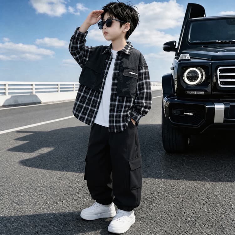 BOBBY ABLEY Черный (Одежда Комплекты) Kids Повседневные Спортивные Костюмы Комплекты - изображение 2