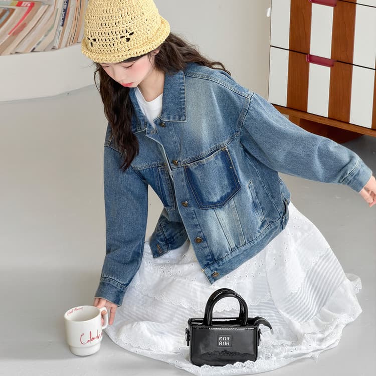 BOBBY ABLEY Джинсовый синий Kids Куртки - изображение 5