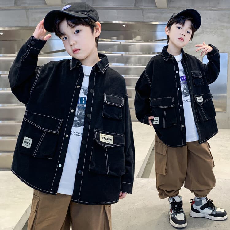 BOBBY ABLEY Черный Kids Повседневный Рубашки - изображение 8