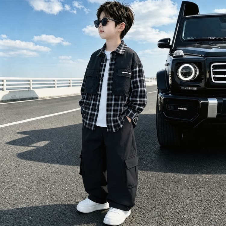 BOBBY ABLEY Черный (Одежда Комплекты) Kids Повседневные Спортивные Костюмы Комплекты - изображение 4