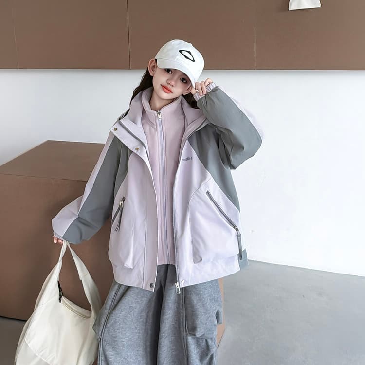 BOBBY ABLEY Фиолетовый 3-в-1 (Пальто+Подкладка) Kids Туристическая одежда - изображение 2