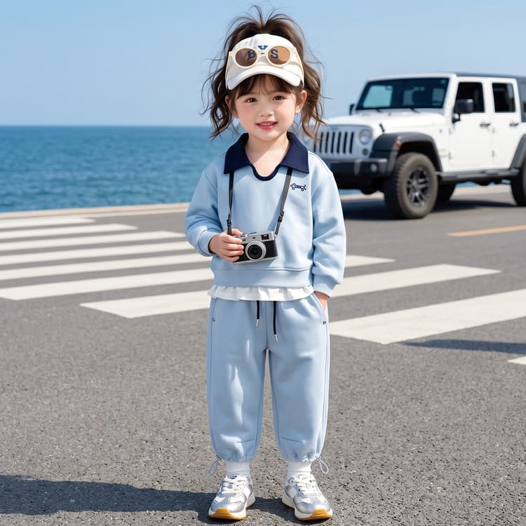 BOBBY ABLEY Синий набор Kids Повседневные спортивные костюмы Наборы - изображение 5