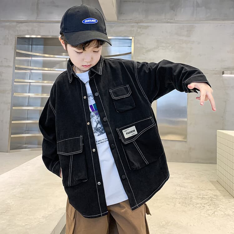 BOBBY ABLEY Черный Kids Повседневный Рубашки - изображение 4