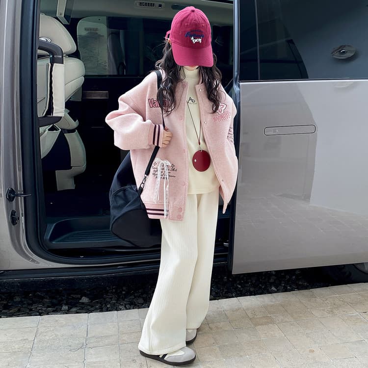 BOBBY ABLEY Розовый Kids Бейсбольные куртки - изображение 4