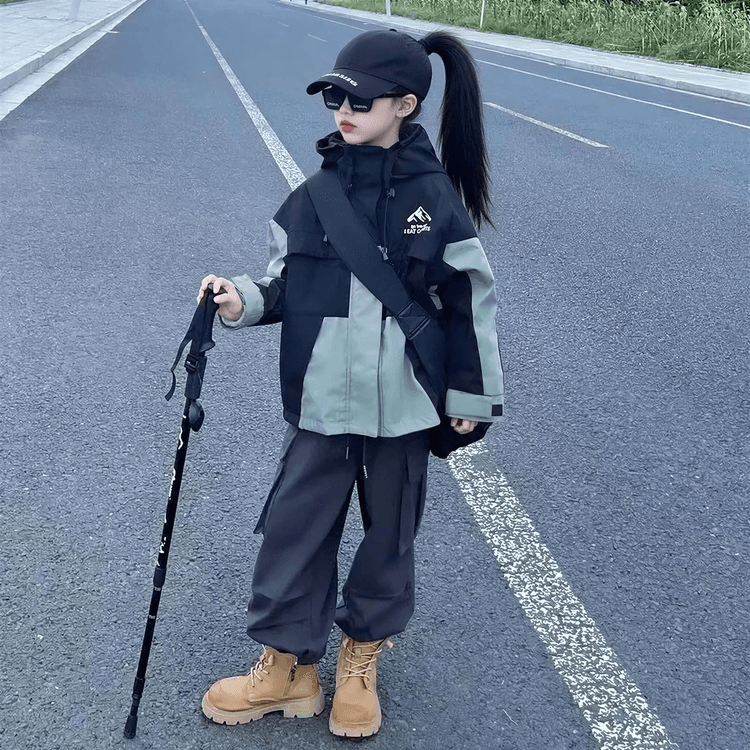 BOBBY ABLEY Черный 3-в-1 (Пальто+Подкладка) Kids Туристическая одежда - изображение 3