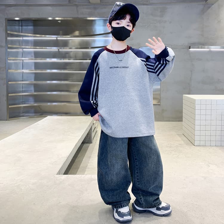 BOBBY ABLEY Серый Kids Толстовки - изображение 4