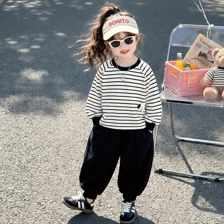 BOBBY ABLEY Полосы Набор волшебных цветов Точно по размеру Kids Повседневные спортивные костюмы Наборы - изображение 2