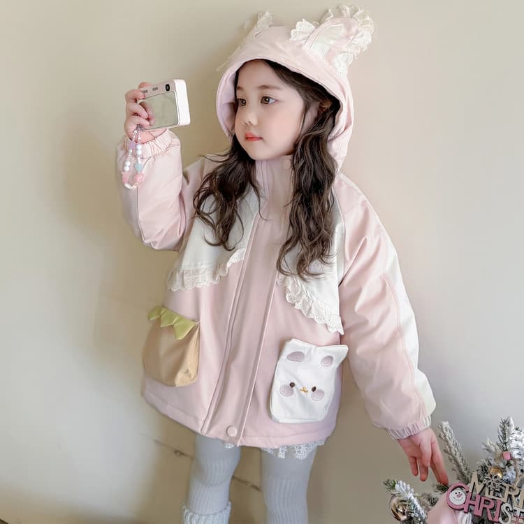 BOBBY ABLEY Розовый 3-в-1 (Пальто+Подкладка) Kids Туристическая одежда - изображение 3