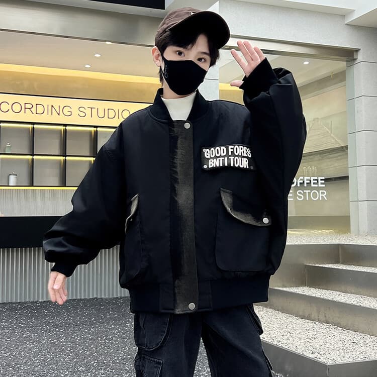 BOBBY ABLEY Черный Kids Утеплённые куртки - изображение 7