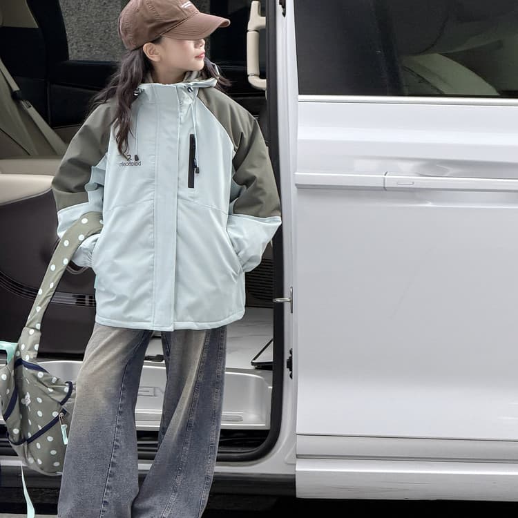 BOBBY ABLEY Светло-зеленый 3-в-1 (Пальто+Подкладка) Kids Туристическая одежда - изображение 4