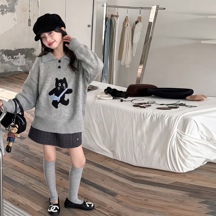 BOBBY ABLEY Серый Свитер Kids Свитеры - изображение 6
