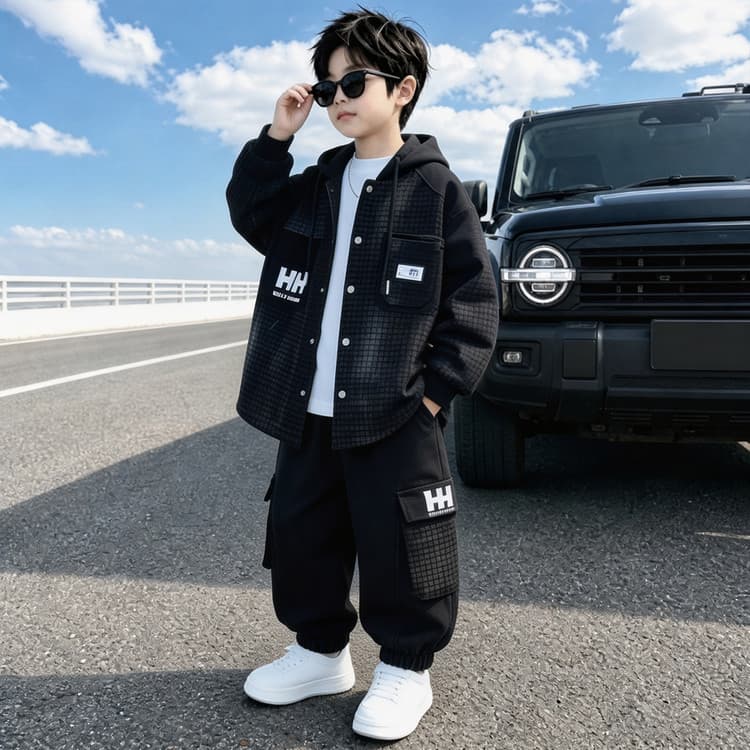 BOBBY ABLEY Черный (Одежда Комплекты) Kids Повседневные Спортивные Костюмы Комплекты - изображение 5