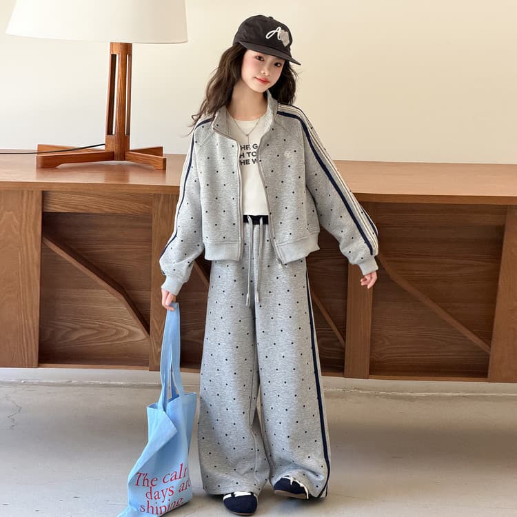BOBBY ABLEY Серый комплект Kids Повседневные спортивные костюмы Наборы - изображение 3