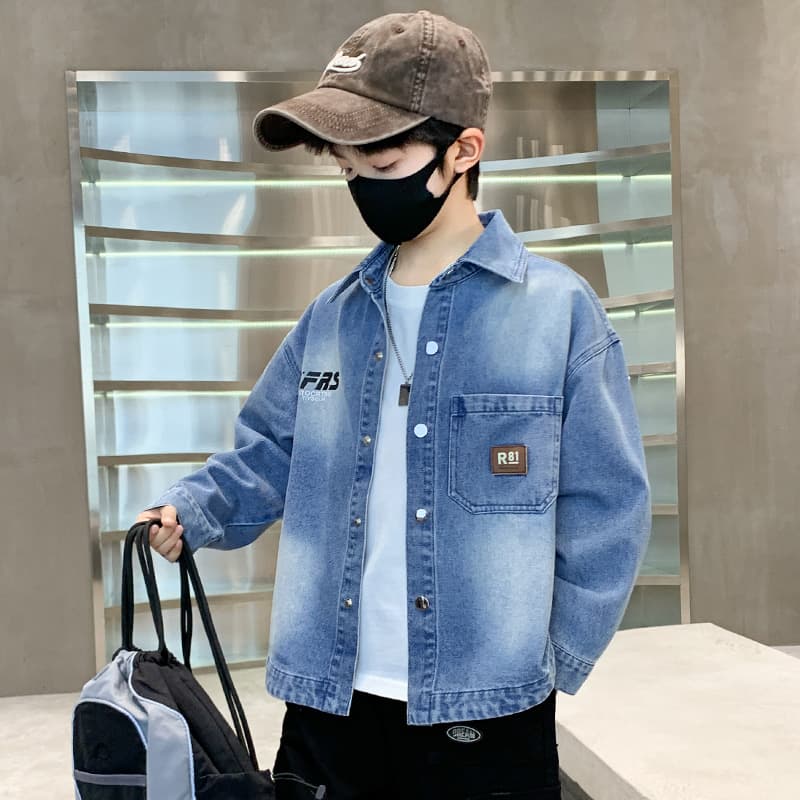 BOBBY ABLEY Синий Детские джинсовые рубашки - изображение 5