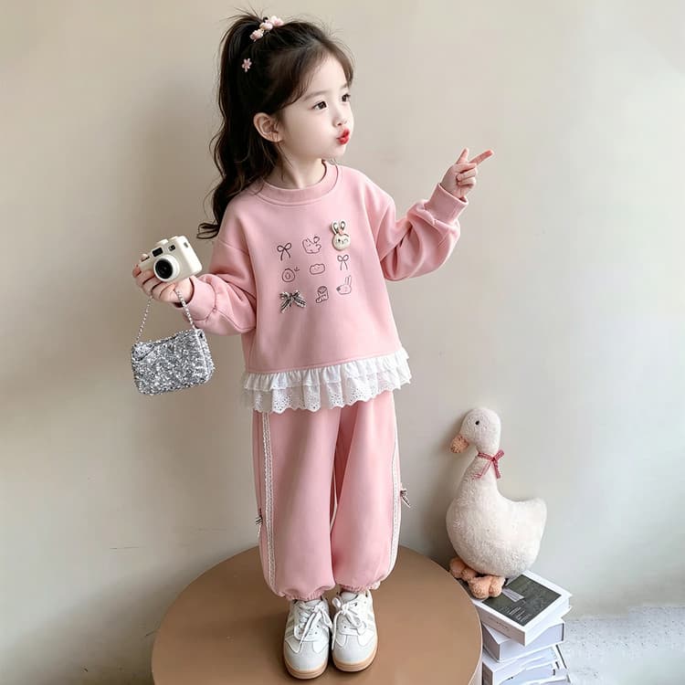 BOBBY ABLEY Розовый Kids Повседневные спортивные костюмы Наборы - изображение 4