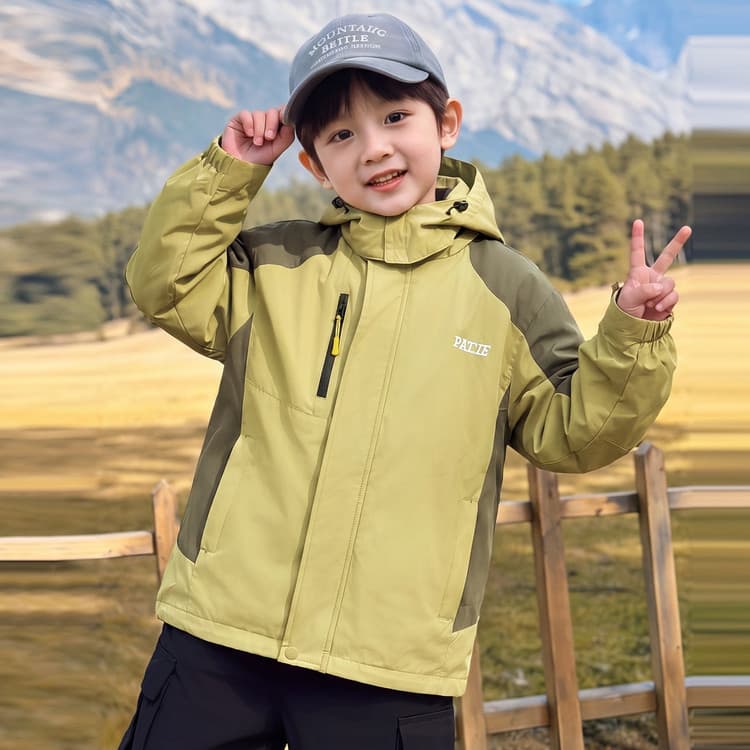 BOBBY ABLEY Зеленый 3-в-1 (Пальто + Подкладка) Kids Туристическая одежда - изображение 5