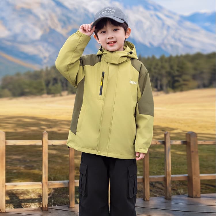 BOBBY ABLEY Зеленый 3-в-1 (Пальто + Подкладка) Kids Туристическая одежда - изображение 6