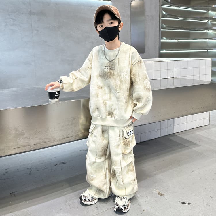 BOBBY ABLEY Бежево-серый Kids Повседневные спортивные костюмы Наборы - изображение 7