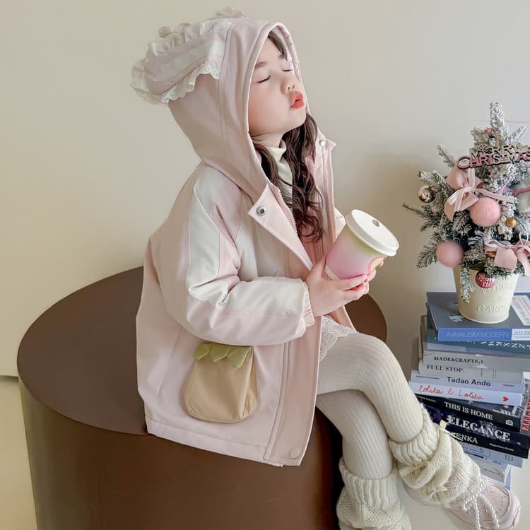 BOBBY ABLEY Розовый 3-в-1 (Пальто+Подкладка) Kids Туристическая одежда - изображение 5