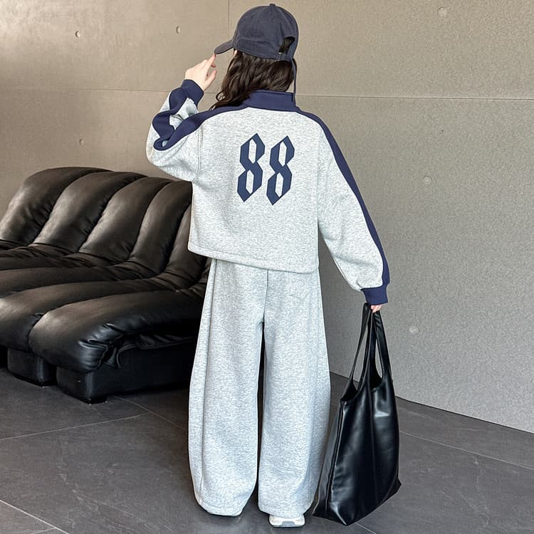 BOBBY ABLEY Серый и Темно-Синий Kids Повседневные Спортивные Костюмы Наборы - изображение 2