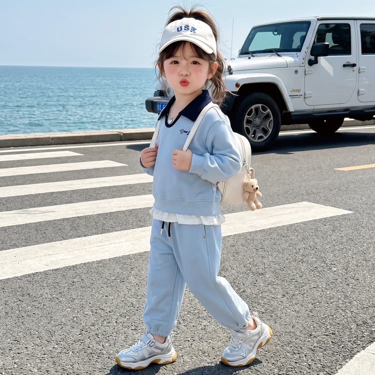 BOBBY ABLEY Синий набор Kids Повседневные спортивные костюмы Наборы - изображение 4