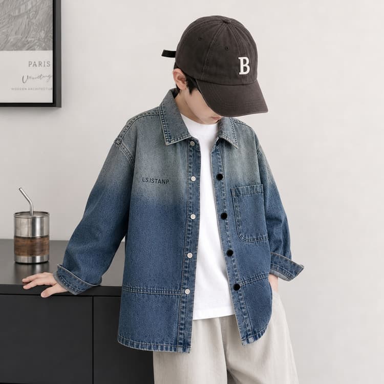 BOBBY ABLEY Цвет изображения Детские джинсовые рубашки - изображение 6